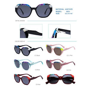 high quality new model custom logo acetate sunglasses